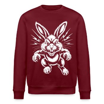 Aggressive Rabbit - Stanley/Stella ROLLER Unisex Organic Sweatshirt - burgundy - Front - Nik (191cm)