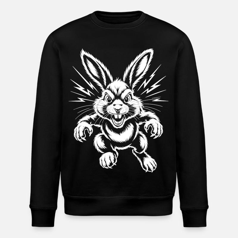 Aggressive Rabbit - Stanley/Stella ROLLER Unisex Organic Sweatshirt - black