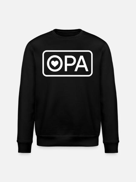 OPA 2026 Stolzer Großvater Ankündigung - Stanley/Stella Unisex Bio-Sweatshirt ROLLER - Schwarz
