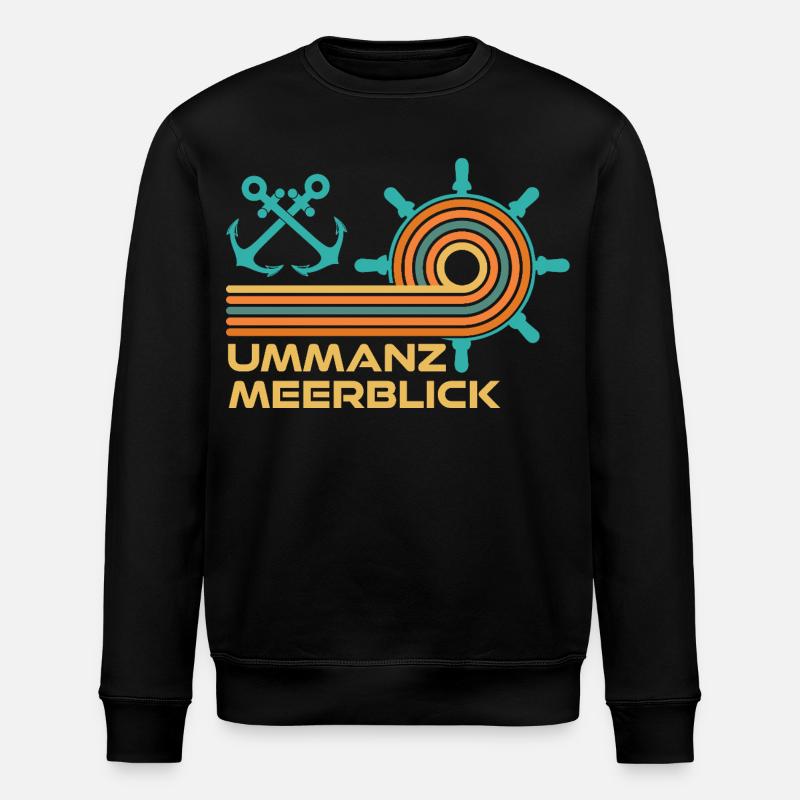 Ostsee Urlaub MEERESBLICK Lustiges - Stanley/Stella Unisex Bio-Sweatshirt ROLLER - Schwarz