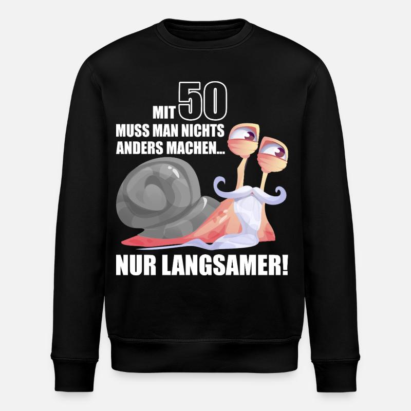 50 Jahre Langsame Schnecke bday - Stanley/Stella Unisex Bio-Sweatshirt ROLLER - Schwarz