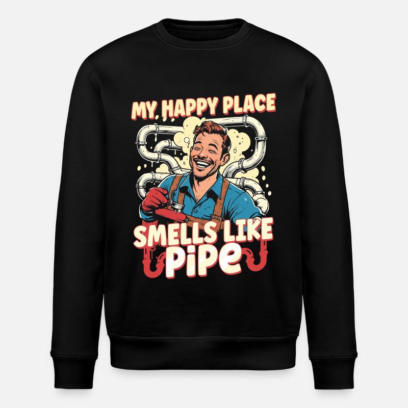 Pipe Layer Pipeline Builder - Stanley/Stella ROLLER Unisex Organic Sweatshirt - black