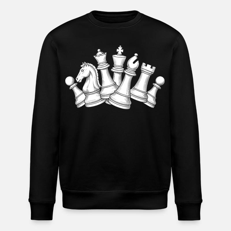 Schach Chaos – Dynamik auf dem Brett - Stanley/Stella Unisex Bio-Sweatshirt ROLLER - Schwarz