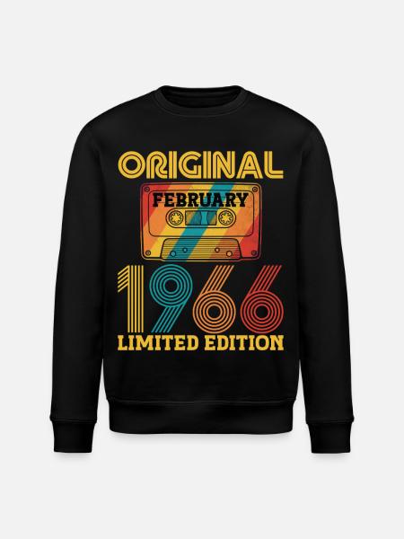 60-årsdag 60 år februari 1966 Vintage T-shirt - Ekologisk sweatshirt ROLLER unisex från Stanley/Stella - svart