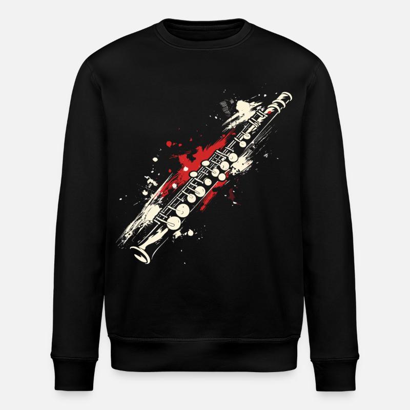 Flöte Graffiti - Stanley/Stella Unisex Bio-Sweatshirt ROLLER - Schwarz