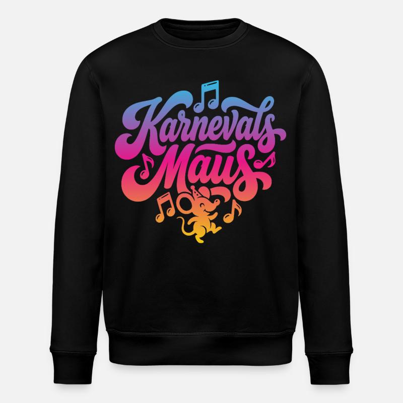 Karnevals Maus Karnevalsmaus Karneval Party Kostüm - Stanley/Stella Unisex Bio-Sweatshirt ROLLER - Schwarz