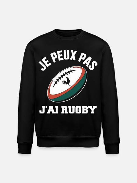 I can't I have rugby - Stanley/Stella ROLLER Unisex Organic Sweatshirt - black