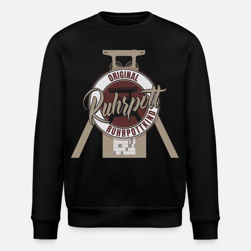 Original Ruhrpottkind - Stanley/Stella Unisex Bio-Sweatshirt ROLLER - Schwarz