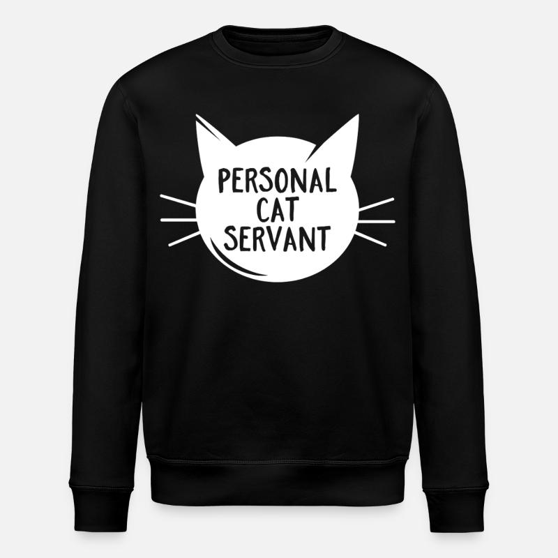 Persönlicher Katzendiener - Stanley/Stella Unisex Bio-Sweatshirt ROLLER - Schwarz