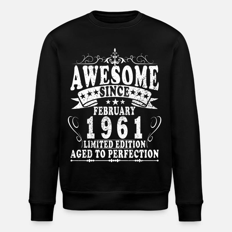 Février 1961 Jubilé 1961 Légendes Février - Sweat bio ROLLER Stanley/Stella Unisexe - noir