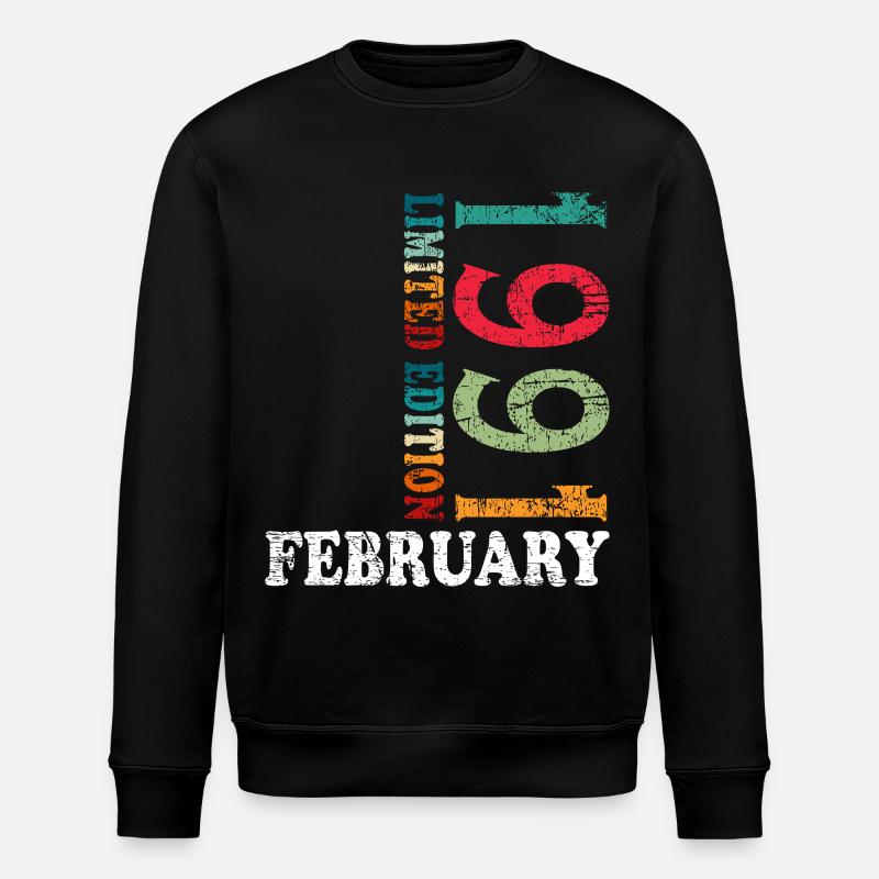 35e anniversaire février 1991 Millésime - Sweat bio ROLLER Stanley/Stella Unisexe - noir