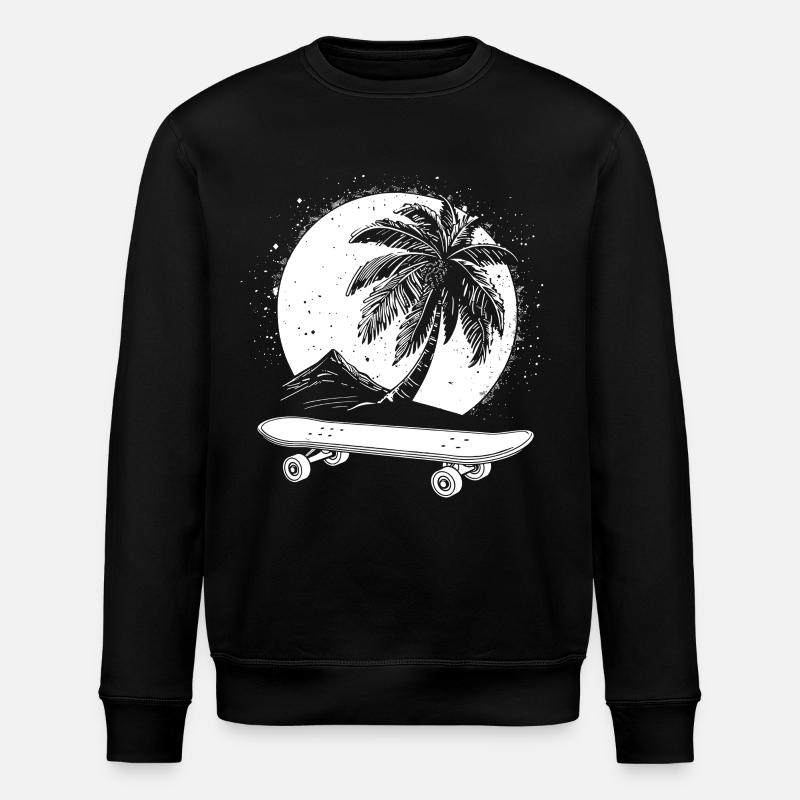 Skateboard Graphics - Stanley/Stella ROLLER Unisex Organic Sweatshirt - black