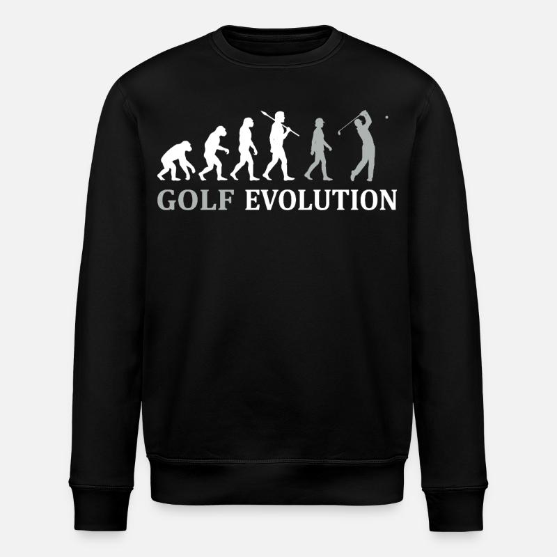 Golf Evolution – Das perfekte Golfer Geschenk - Stanley/Stella Unisex Bio-Sweatshirt ROLLER - Schwarz