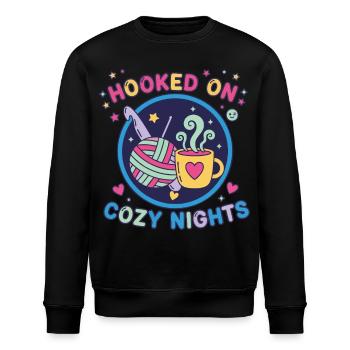 Accro aux nuits douillettes Amant du crochet Drôle - Sweat bio ROLLER Stanley/Stella Unisexe - noir - Devant - Nik (191cm)