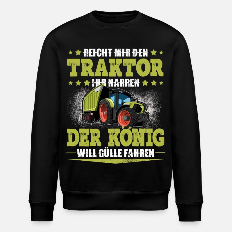 Landwirt Traktor - Stanley/Stella Unisex Bio-Sweatshirt ROLLER - Schwarz