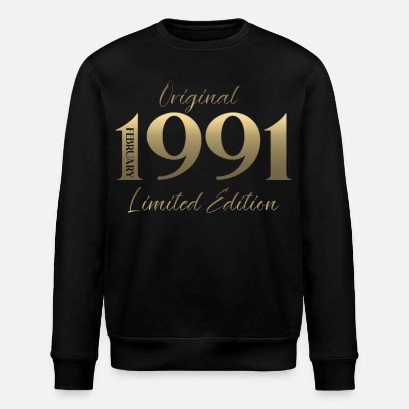 35e anniversaire février 1991 Millésime - Sweat bio ROLLER Stanley/Stella Unisexe - noir