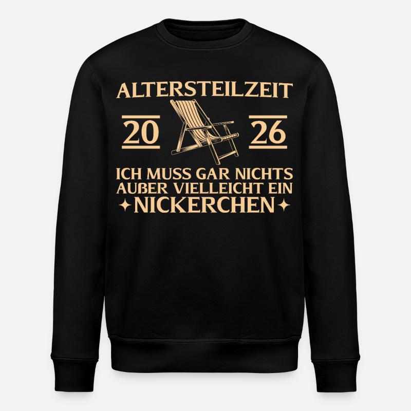 Partial retirement 2026: Nothing but naps - Stanley/Stella ROLLER Unisex Organic Sweatshirt - black