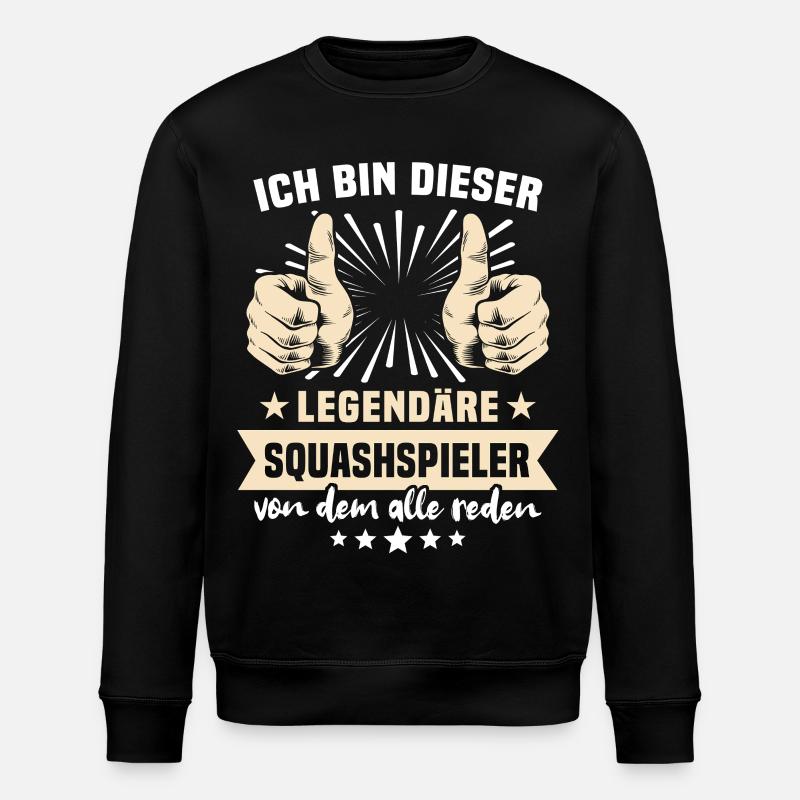 Dictons des joueurs de squash - Sweat bio ROLLER Stanley/Stella Unisexe - noir