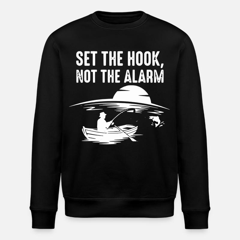 Accroche, pas l’alarme, pêcheur Spruch - Sweat bio ROLLER Stanley/Stella Unisexe - noir