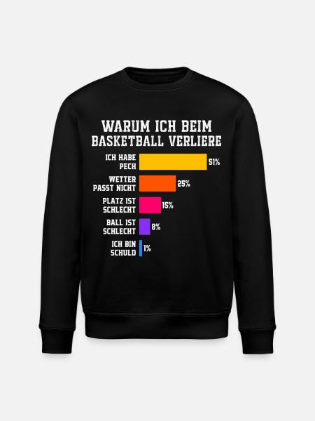 Pourquoi je perds au basket Basket - Sweat bio ROLLER Stanley/Stella Unisexe - noir