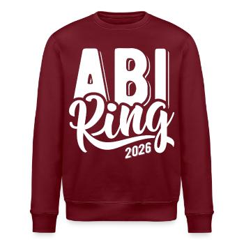 Abi King 2026 - Abitur - Spruch - Stanley/Stella Unisex Bio-Sweatshirt ROLLER - Burgunderrot - Vorne - Nik (191cm)