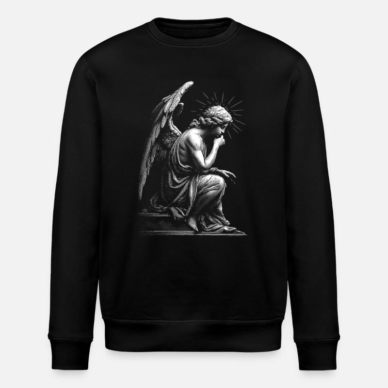 Gravure de silhouette d’ange - Sweat bio ROLLER Stanley/Stella Unisexe - noir