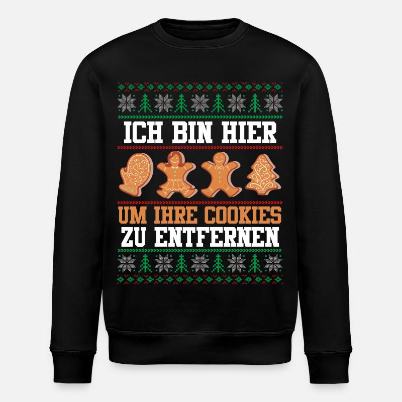 I'M HERE TO REMOVE COOKIES - Stanley/Stella ROLLER Unisex Organic Sweatshirt - black