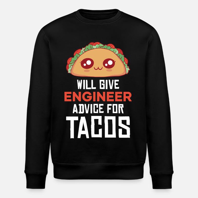 Taco Pun: Engineering Consulting - Stanley/Stella ROLLER Unisex Organic Sweatshirt - black