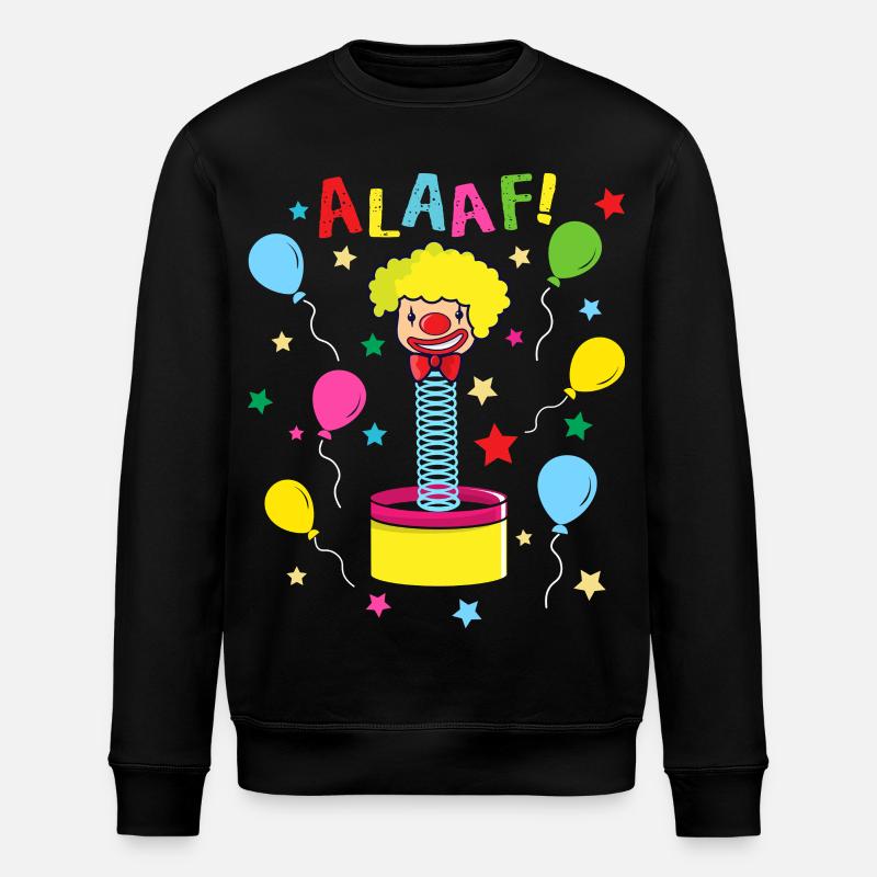 Alaaf Kölner Karneval Clown - Stanley/Stella Unisex Bio-Sweatshirt ROLLER - Schwarz