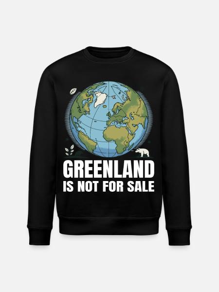 Grønland er ikke til salg - Stanley/Stella økologisk unisex-sweatshirt ROLLER - sort