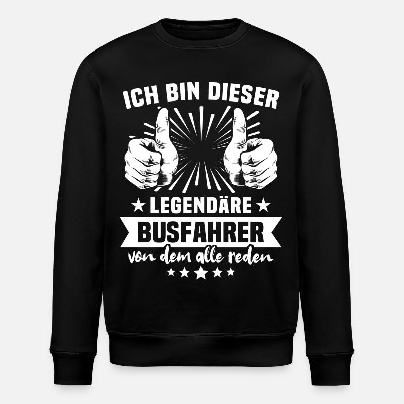 Bus Driver Legend - Stanley/Stella ROLLER Unisex Organic Sweatshirt - black