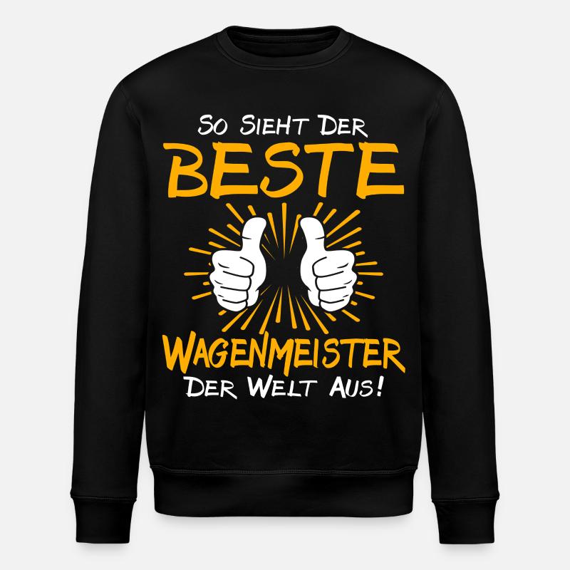 Wagenmeister Geschenkidee - Stanley/Stella Unisex Bio-Sweatshirt ROLLER - Schwarz