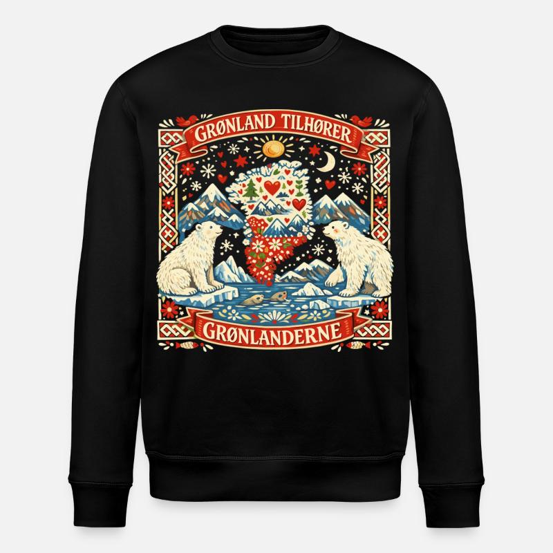 Déclaration d’indépendance du Groenland : cadeau drôle - Sweat bio ROLLER Stanley/Stella Unisexe - noir