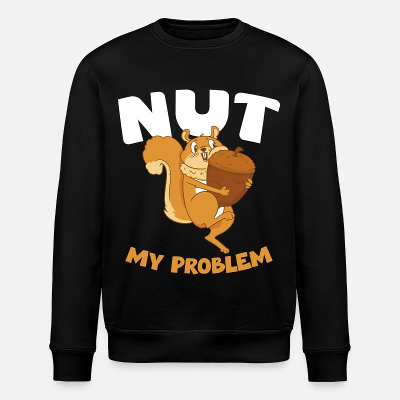 NUT MY PROBLEM Eichhörnchen - Stanley/Stella Unisex Bio-Sweatshirt ROLLER - Schwarz