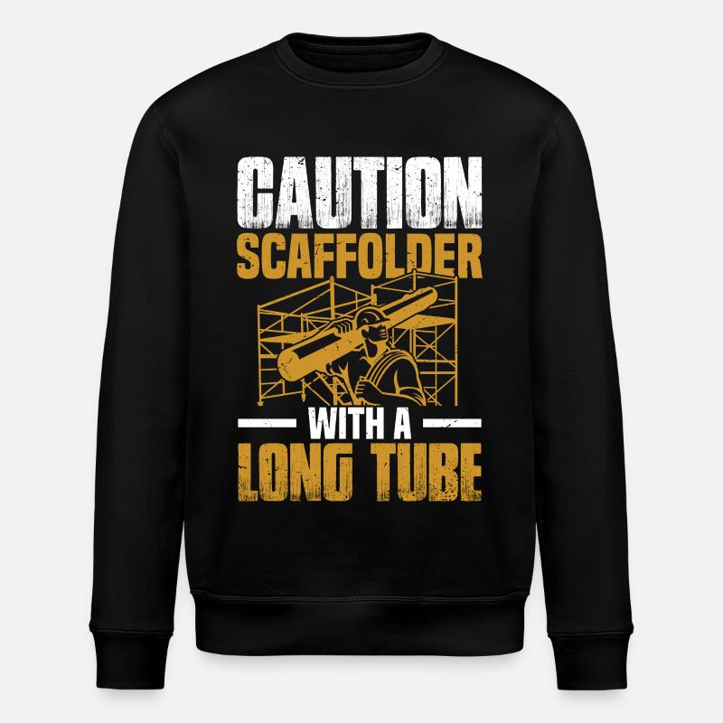  Scaffold Installer Builder Worker Construction - Stanley/Stella ROLLER Unisex Organic Sweatshirt - black