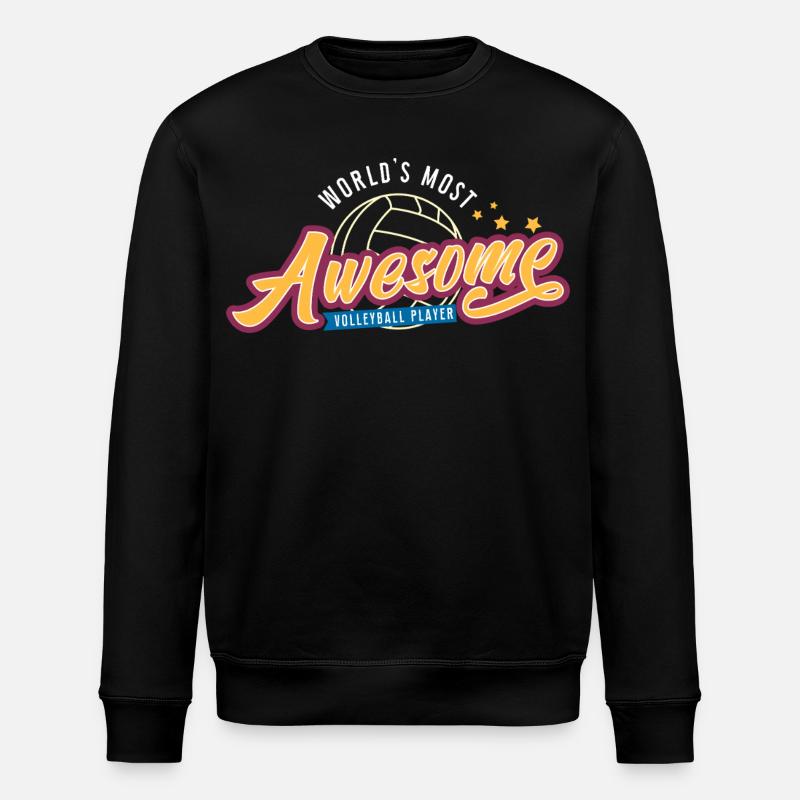 Awesome Volleyball  - Stanley/Stella Unisex Bio-Sweatshirt ROLLER - Schwarz