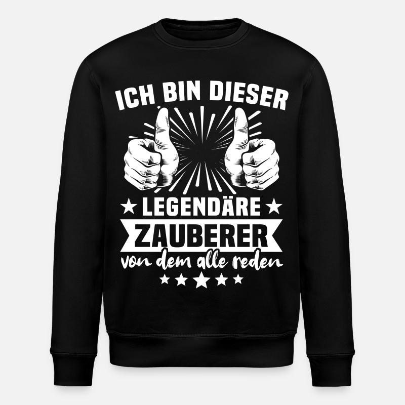 Zauberer Legende - Stanley/Stella Unisex Bio-Sweatshirt ROLLER - Schwarz