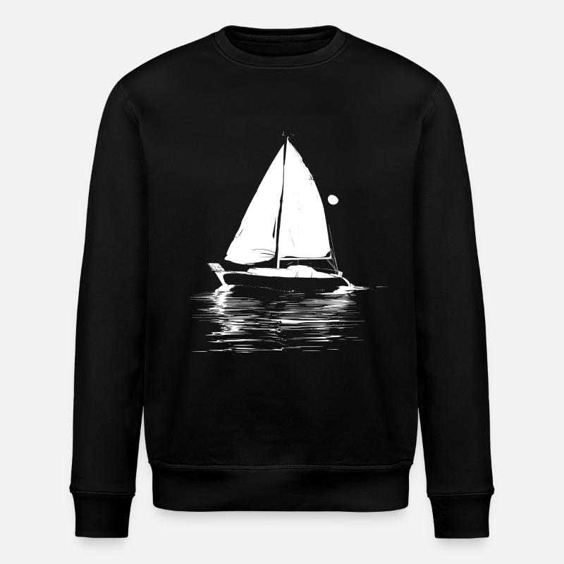 Graphismes de voiliers - Sweat bio ROLLER Stanley/Stella Unisexe - noir