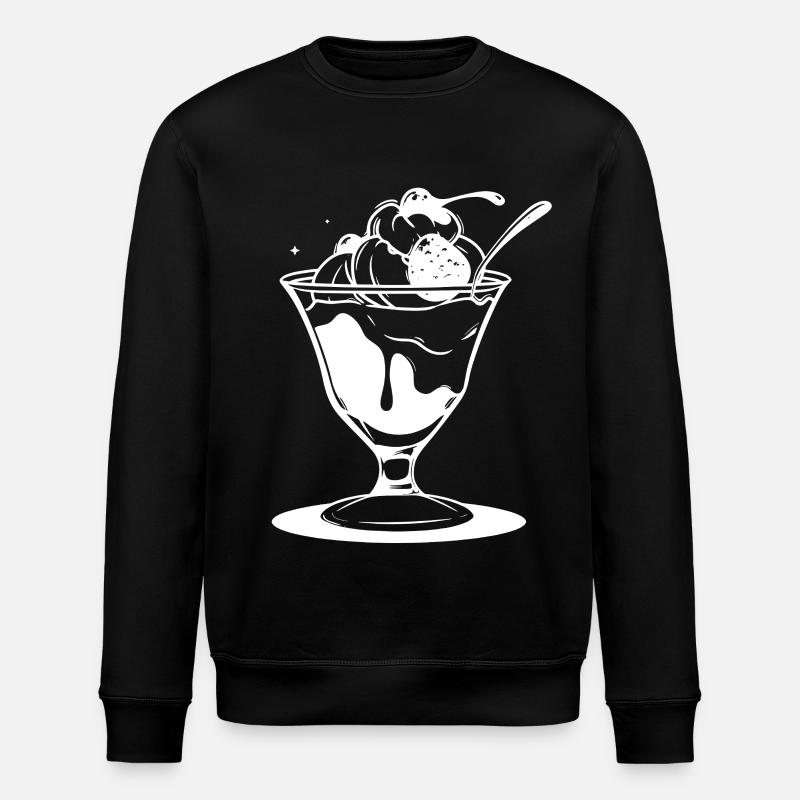 Eiscreme Eisbecher - Stanley/Stella ROLLER Unisex Organic Sweatshirt - black