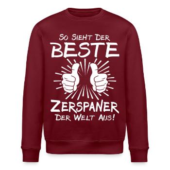 Meilleur machiniste - Sweat bio ROLLER Stanley/Stella Unisexe - bordeaux - Devant - Nik (191cm)