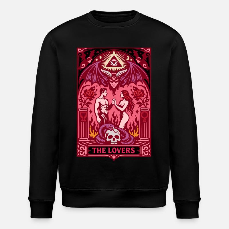 The Lovers | Tarot Gothic | Valentine's Day - Stanley/Stella ROLLER Unisex Organic Sweatshirt - black
