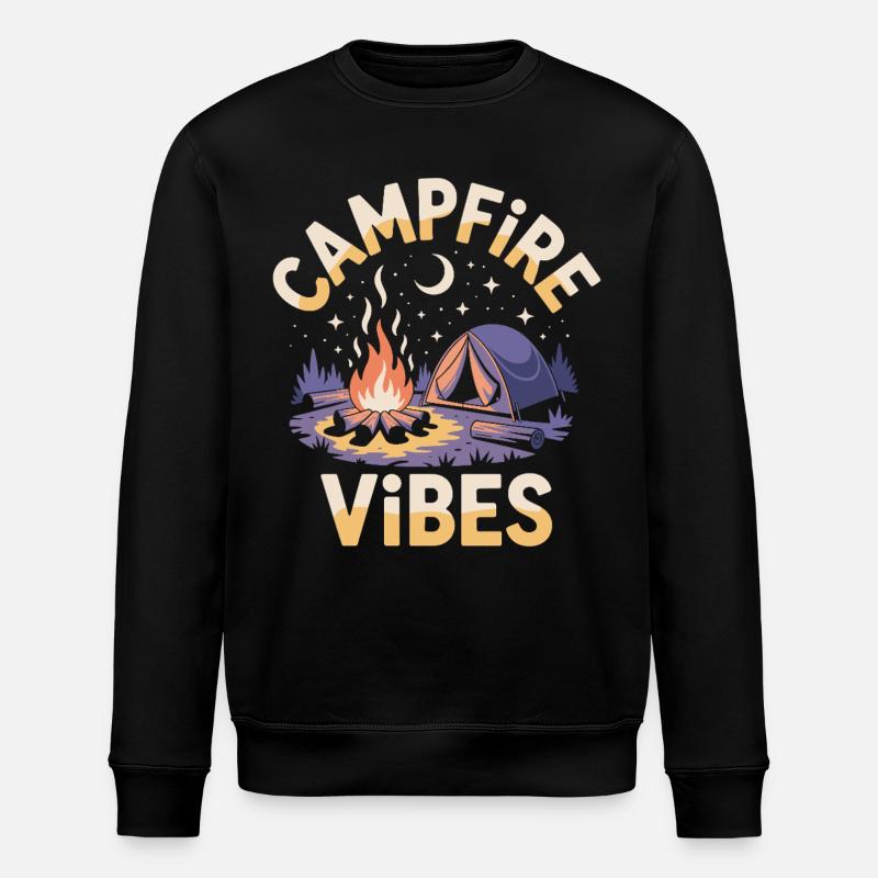 Campfire Vibes - Stanley/Stella Unisex Bio-Sweatshirt ROLLER - Schwarz