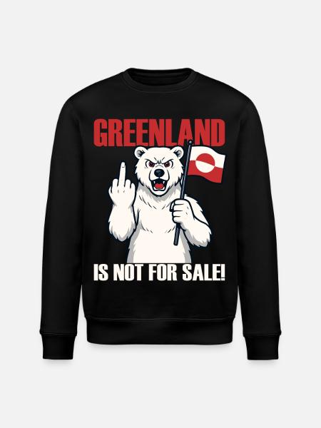 Greenland Is Not For Sale - Stanley/Stella ROLLER Unisex Organic Sweatshirt - black