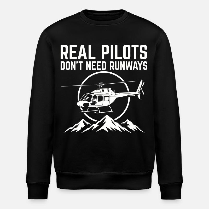 Helicopter pilot Helicopter pilot - Stanley/Stella ROLLER Unisex Organic Sweatshirt - black