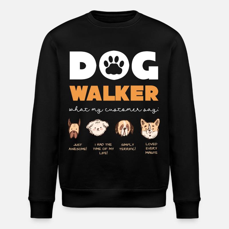 Hundewalker Zitate Kollektion - Stanley/Stella Unisex Bio-Sweatshirt ROLLER - Schwarz
