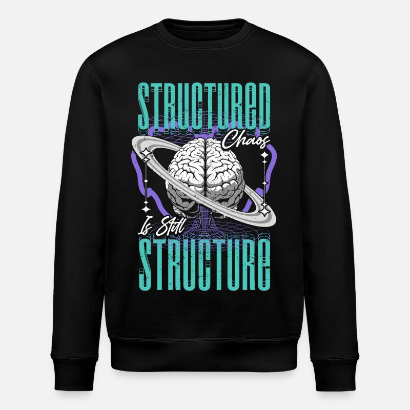 Neurodiversité neurodivergente structurée chaos - Sweat bio ROLLER Stanley/Stella Unisexe - noir