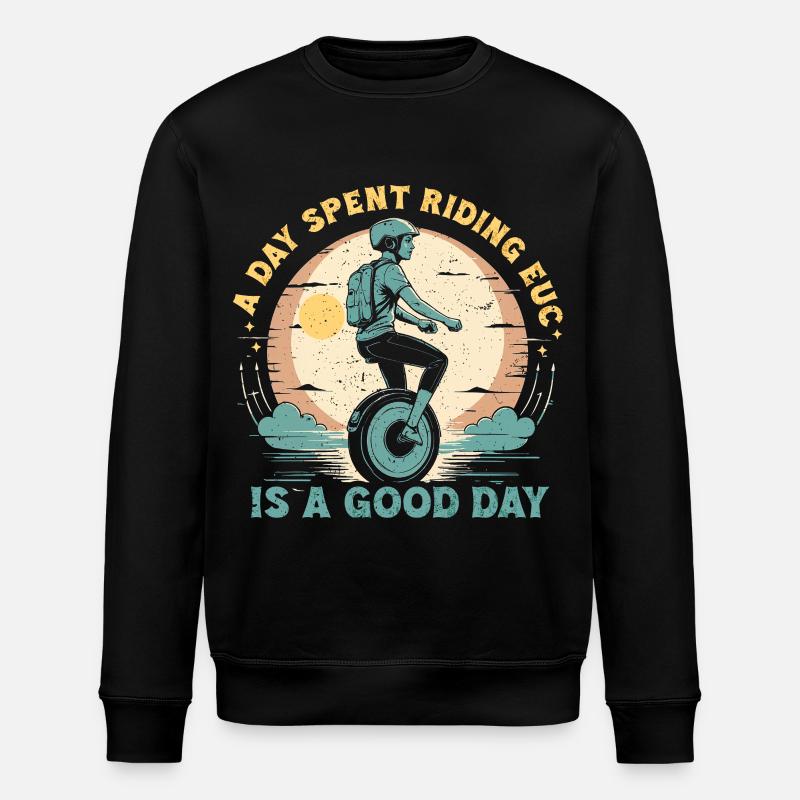 Monowheel Monocyclist - Stanley/Stella ROLLER Unisex Organic Sweatshirt - black