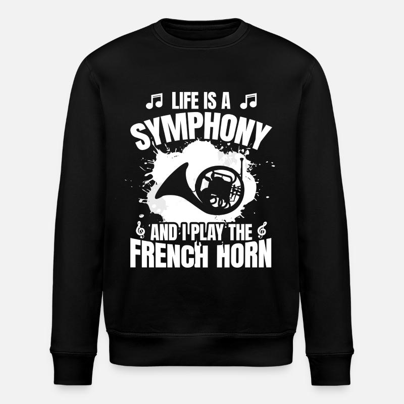 Das Leben ist eine Symphonie - Stanley/Stella Unisex Bio-Sweatshirt ROLLER - Schwarz