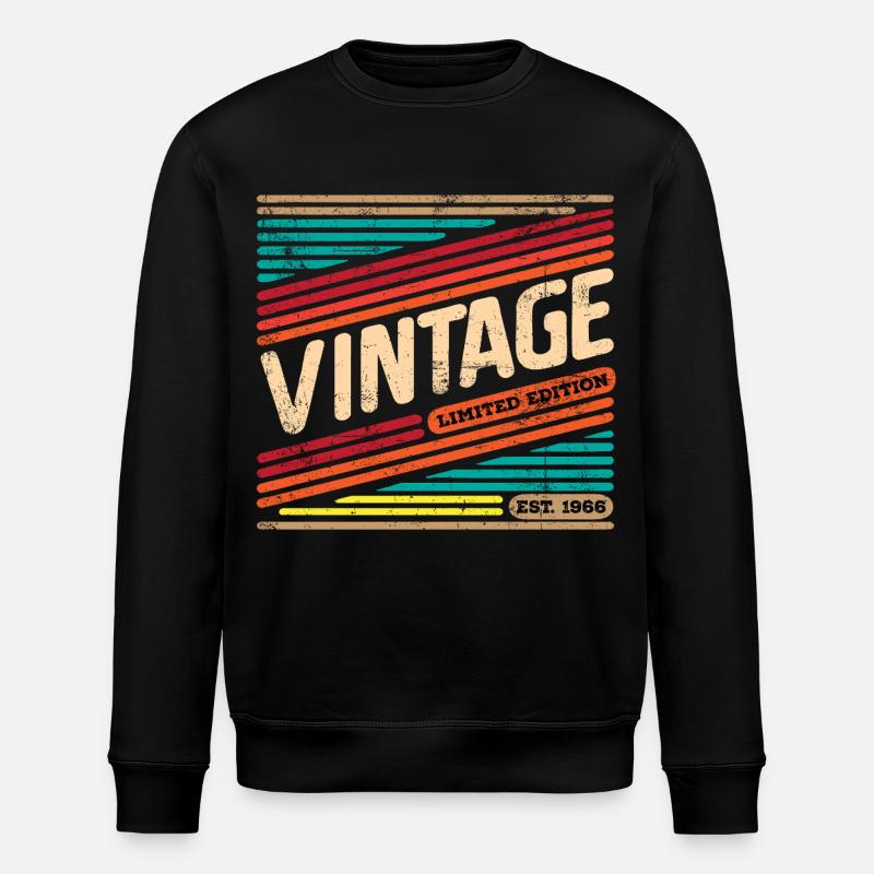 Millésime 1966 - Sweat bio ROLLER Stanley/Stella Unisexe - noir