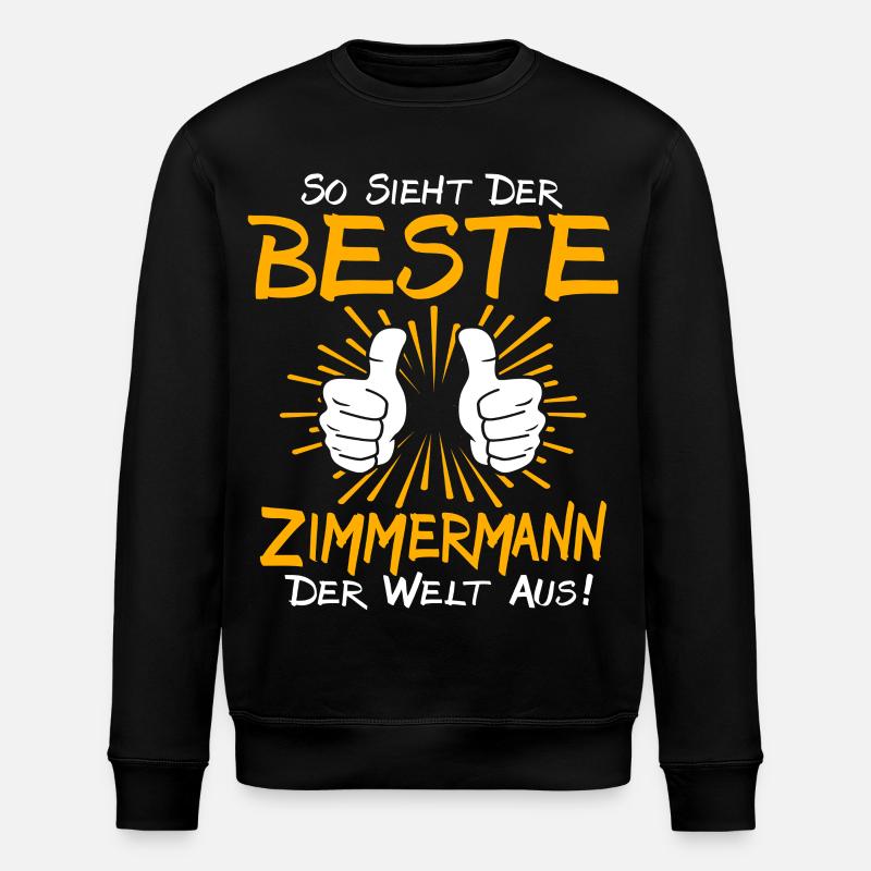 Zimmermann Geschenkidee - Stanley/Stella Unisex Bio-Sweatshirt ROLLER - Schwarz